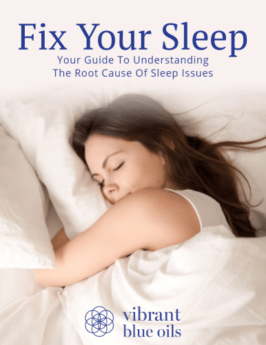 Woman resting peacefully with eyes closed, symbolizing serene sleep on a backdrop of a guidebook cover about understanding sleep issues.