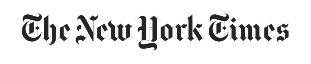The logo of the new york times, styled in elegant black serif font.